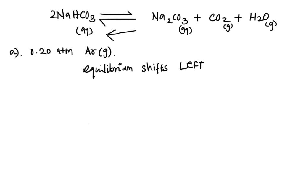 SOLVED Sodium bicarbonate undergoes thermal according to