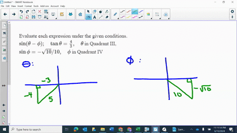 evaluate-each-expression-under-the-given-conditions-sin-theta-phi-quad-tan-thetafrac43-quad-theta-in-78834