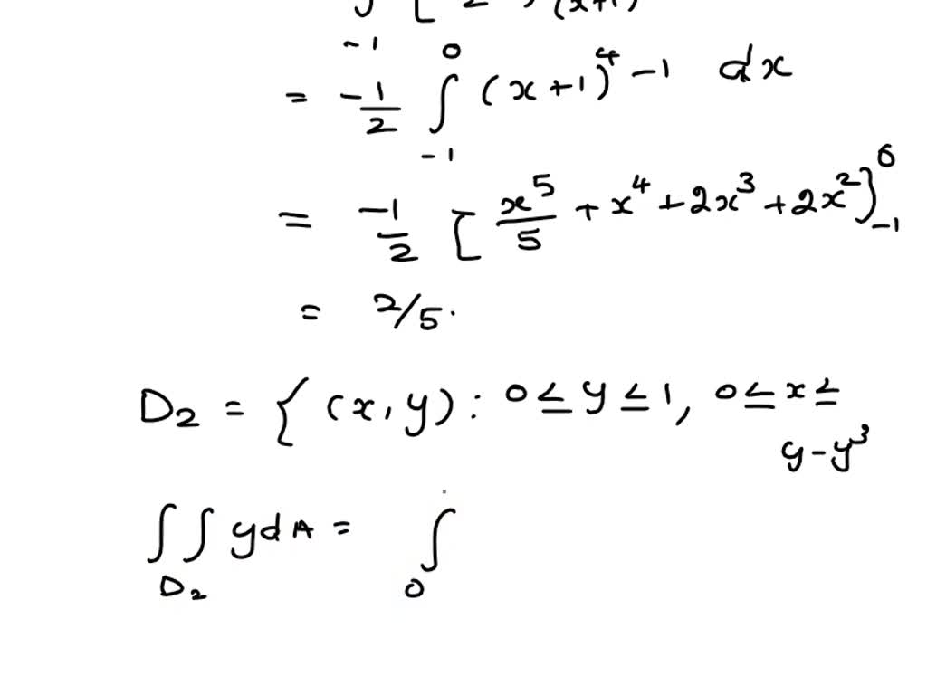 SOLVED: Express D as a union of regions of type I or type II and ...