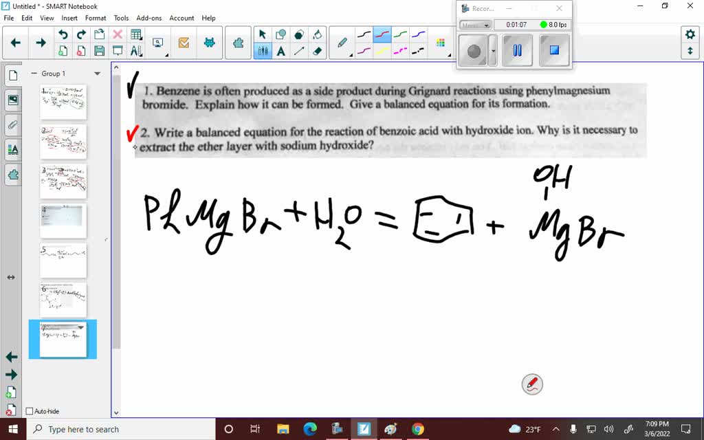 SOLVED 'Benzene is often produced as a side product during Grignard