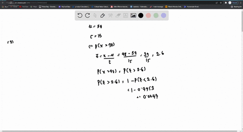 an-education-researcher-has-been-studying-test-anxiety-using-a-particular-measure-which-she-administers-to-students-prior-to-midterm-exams-on-this-measure-she-has-found-that-the-distribution-75495
