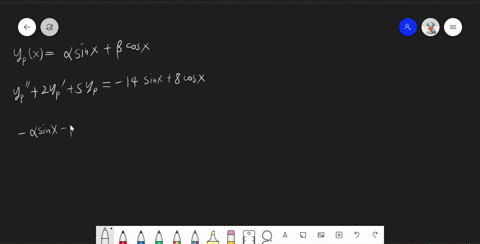 find-a-particular-solution-ypz-of-the-non-homogeneous-differential-equation-yz-2-dz2-4u-5y-14sin-z-8cos-given-that-yh-c-e-c-asin-2-2-b-cos-2-2-is-the-general-solution-of-the-corresponding-ho-39768