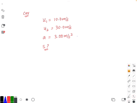 a-car-accelerates-from-100ms-to-30ms-at-a-rate-of-300ms2-how-far-does-the-car-travel-while-accelerating
