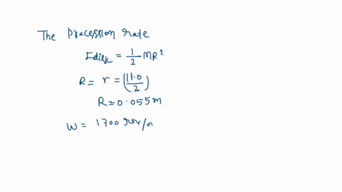 a-certain-gyroscope-consists-of-a-uniform-disk-with-a-670-cm-radius-mounted-at-the-center-of-an-axle-that-is-110-cm-long-and-of-negligible-mass-the-axle-is-horizontal-and-supported-at-one-en-98313