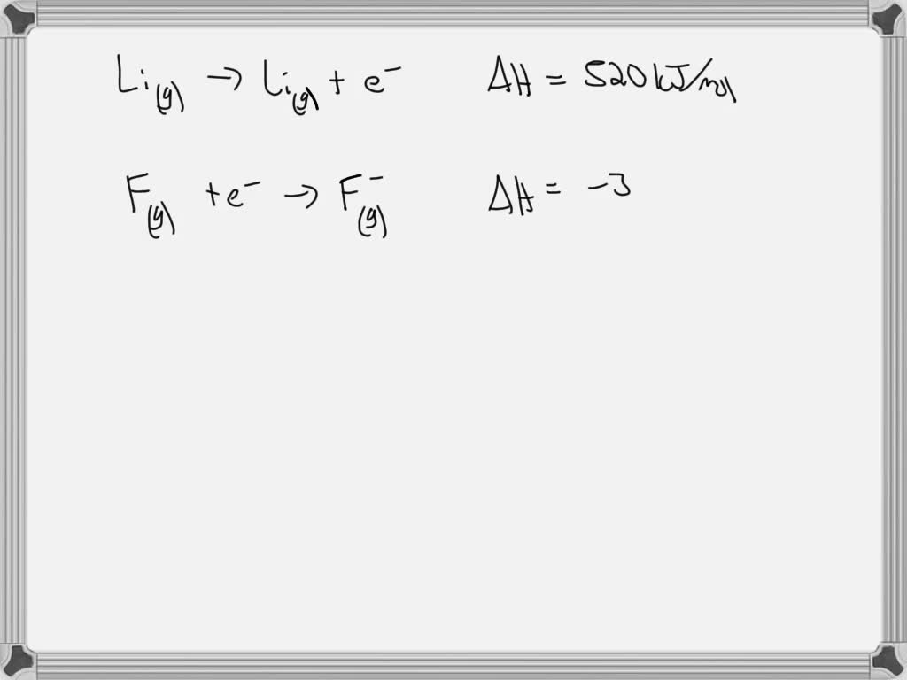 SOLVED: The ionization energy for lithium is 520 kJ/mol. The electron ...