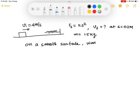 the-15-kg-block-slides-along-a-smooth-plane-and-strikes-a-nonlinear-spring-with-a-speed-of-v-4-ms-the-spring-is-termed-nonlinear-because-it-has-a-resistance-of-f-ks2-where-k-900-nm2-determin-85452