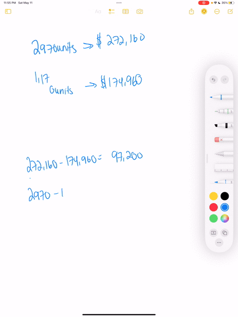 tashiro-inc-has-decided-to-use-the-high-low-method-to-estimate-the-total-cost-and-the-fixed-and-variable-cost-components-of-the-total-cost-the-data-for-various-levels-of-production-are-as-follows-unit