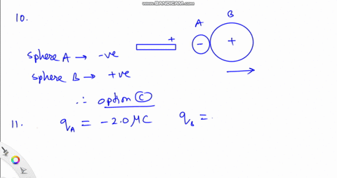 10-two-uncharged-conducting-spheres-a-and-b-are-held-at-rest-on-insulating-stands-and-are-in-contact-a-positively-charged-rod-is-brought-near-sphere-a-as-suggested-in-the-figure-while-the-rod-is-in-pl