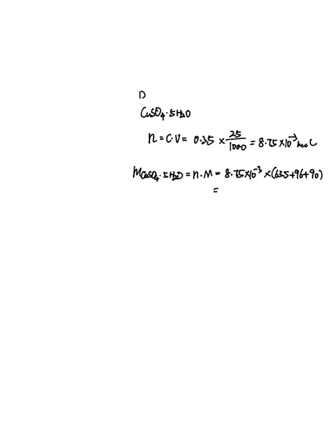 1-calculate-the-mass-of-cuso4-and-5h2o-needed-to-make-250-ml-of-035m-cuso4-2-why-is-it-necessary-to-be-careful-in-making-up-the-standard-solution-3-if-809-ml-of-0350-m-cuso4-is-mixed-with-21-67058