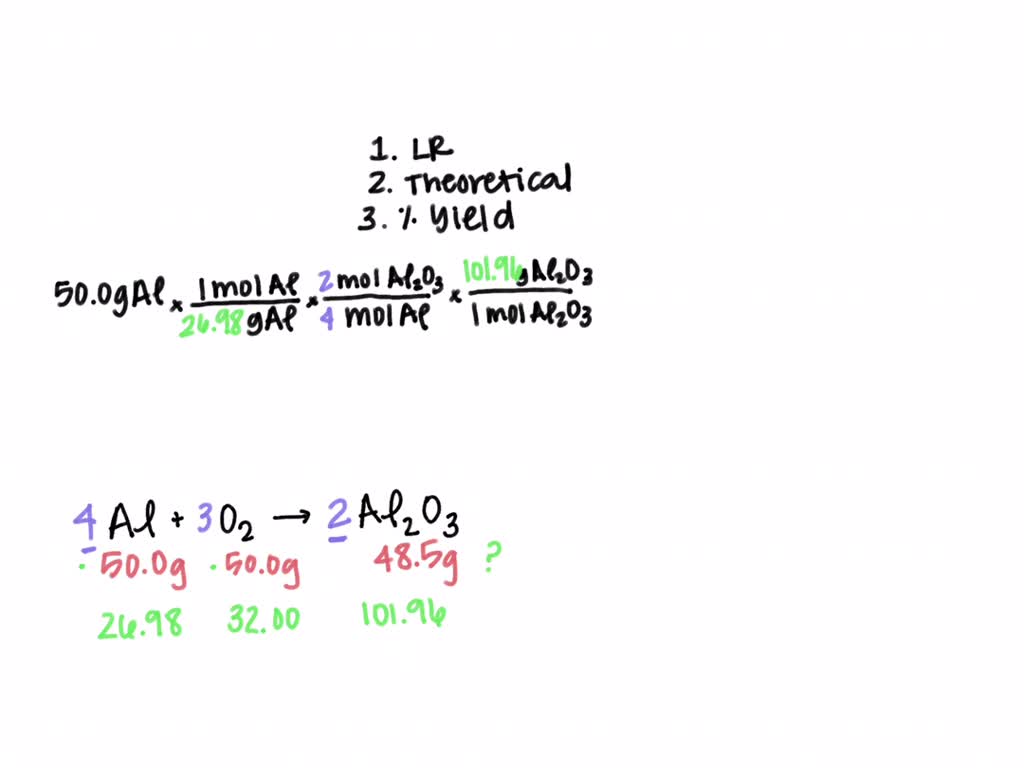 SOLVED Consider the reaction of aluminium and oxygen. 1. What is the