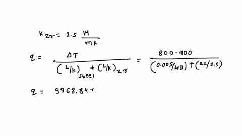problem-1-5-marks-calculate-the-rate-of-heat-loss-from-a-furnace-wall-per-unit-area-the-wall-is-constructed-from-an-inner-layer-of-05-cm-thick-steel-k-40-wmk-and-an-outer-layer-of-10-cm-zirc-77423