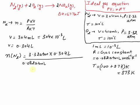 chemwork-the-preparation-of-no2g-from-n2g-and-o2g-is-an-endothermic-reaction-n2g-o2g-no2g-unbalanced-the-enthalpy-change-of-reaction-for-the-balanced-equation-with-lowest-whole-number-coeffi-92005