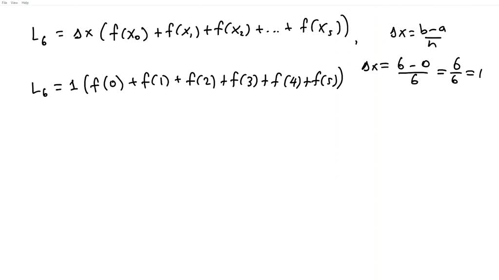 SOLVED: Use the given graph of fto find the Riemann sum with six ...