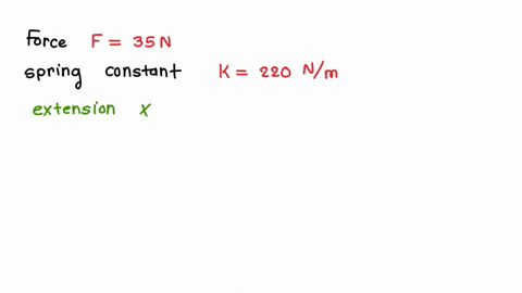 a-35-n-force-is-applied-to-a-spring-with-spring-constant-k220-mathrmn-mathrmm-how-much-does-the-spri-67623