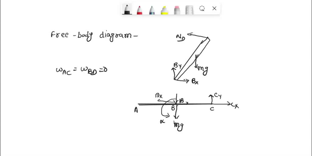 SOLVED: Two 5-kg uniform bars are connected to form the linkage shown ...