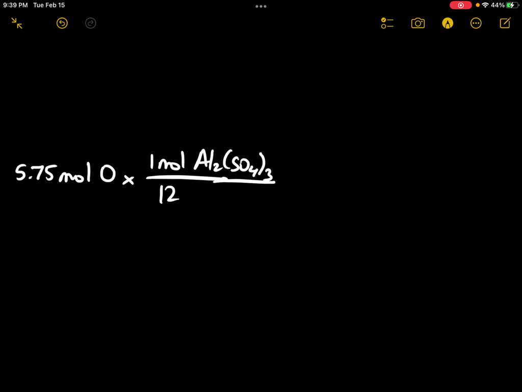 SOLVED How many moles of aluminum ions, sulfate ions, and oxygen atoms