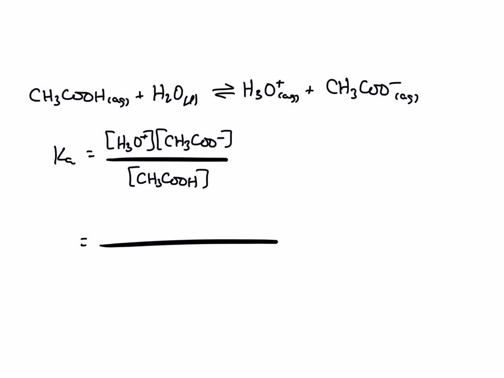 SOLVED: For the following reactions, calculate the ionization constant ...