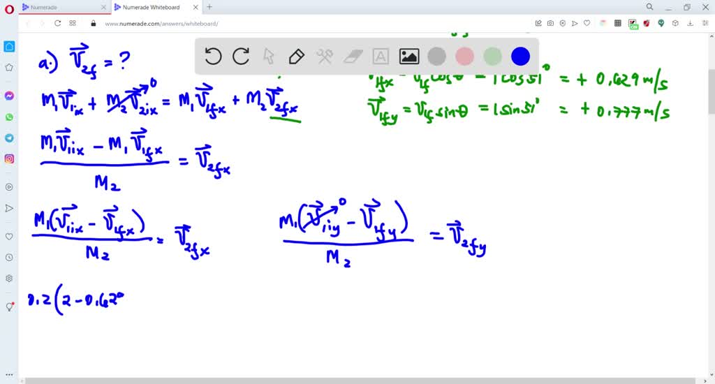 SOLVED The figure on the right shows the collision of two billiard