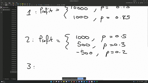 an-investor-is-considering-three-strategies-for-an-investment-the-probable-returns-are-estimated-as-follows-strategy-1-a-profit-of-10000-with-probability-015-and-a-loss-of-1000-with-probabil-48644