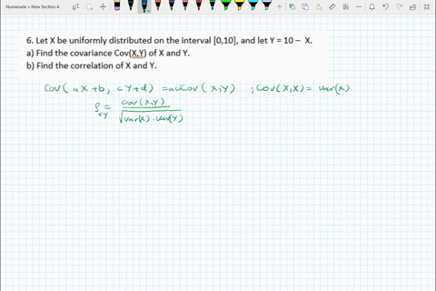 let-x-be-uniformly-distributed-on-the-interval-010-and-let-y-10-x-a-find-the-covariance-covx-of-x-and-b-find-the-correlation-of-xand-y-13175