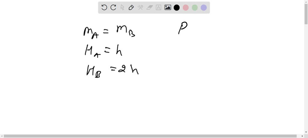 SOLVED: Two Bodies A And B Of Equal Masses Are Kept At Heights Of H And ...