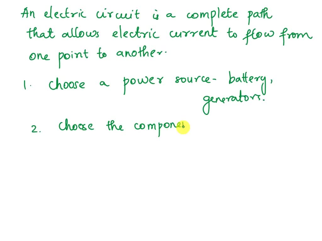 SOLVED: What is electric circuit ? How we can make a electric circuit