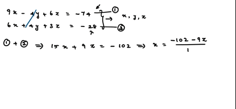 find-the-intersection-of-the-planes-9x-4y6z-74-and-6x4y3z-28-a-x-2-12t-y2-63t-z-8-12t-b-x12t-y63t-z12t-c-x-2-36t-y29t-z-860t-d-the-planes-are-parallel-53462