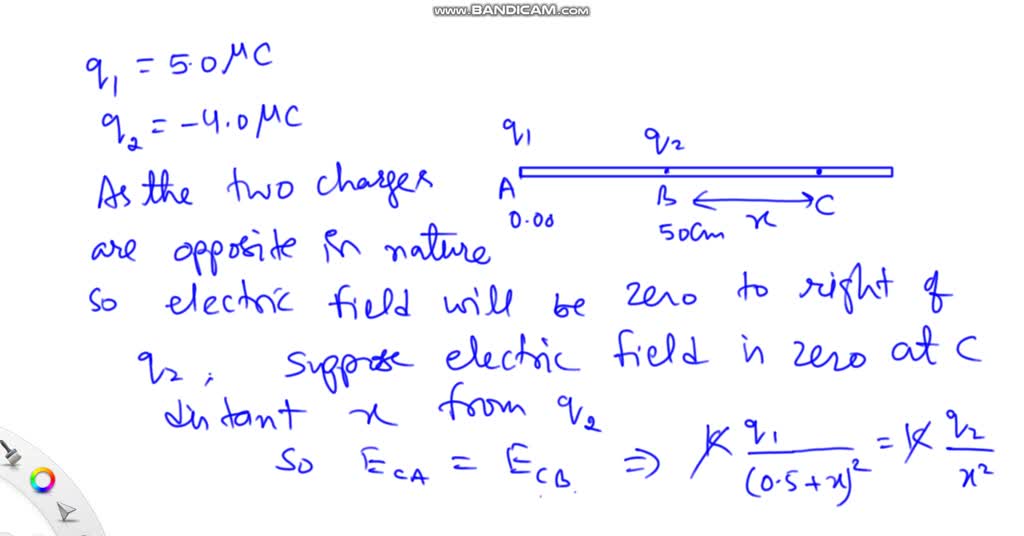 SOLVED: A 5.0-μC point charge is placed at the 0.00 cm mark of a meter ...