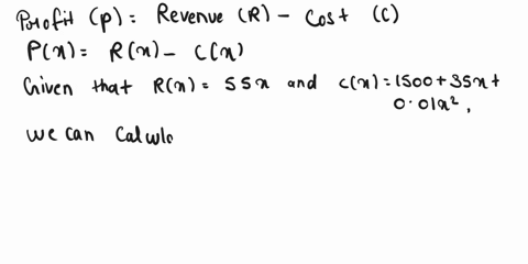 4-math-cost-revenue-and-profit-are-in-dollars-and-x-is-the-number-of-units-suppose-that-the-total-revenue-function-for-a-product-is-rx-55x-and-that-the-total-cost-function-is-cx-1500-35x-001-59888