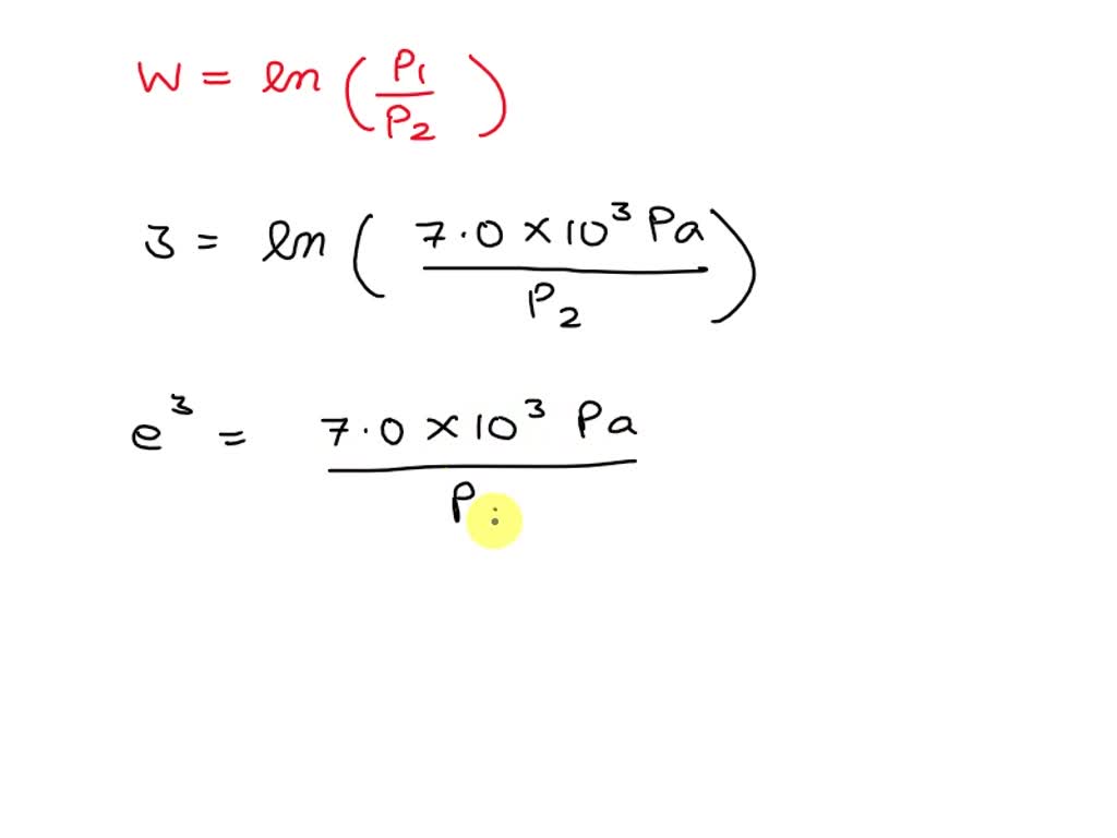 SOLVED: The work done in an isothermal expansion of a gas from pressure ...