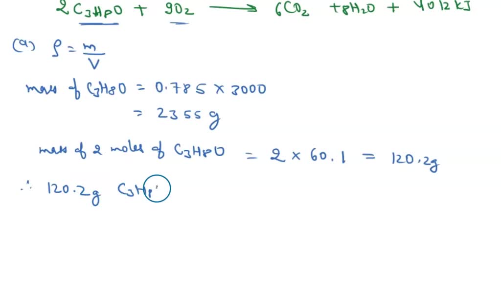 SOLVED The density of isopropanol (IPA or C3H8O) is 0.785 grams per