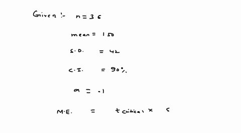 a-random-sample-of-36-light-bulbs-showed-a-mean-life-of-150-hours-with-a-standard-deviation-of-42-hours-establish-a-90-confidence-interval-for-the-mean-life-of-light-bulbs-assume-the-populat-59179