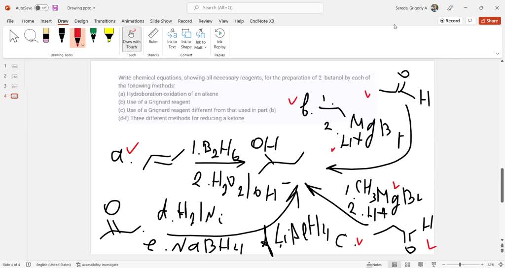 Solved Write Chemical Equations Showing All Necessary Reagents For