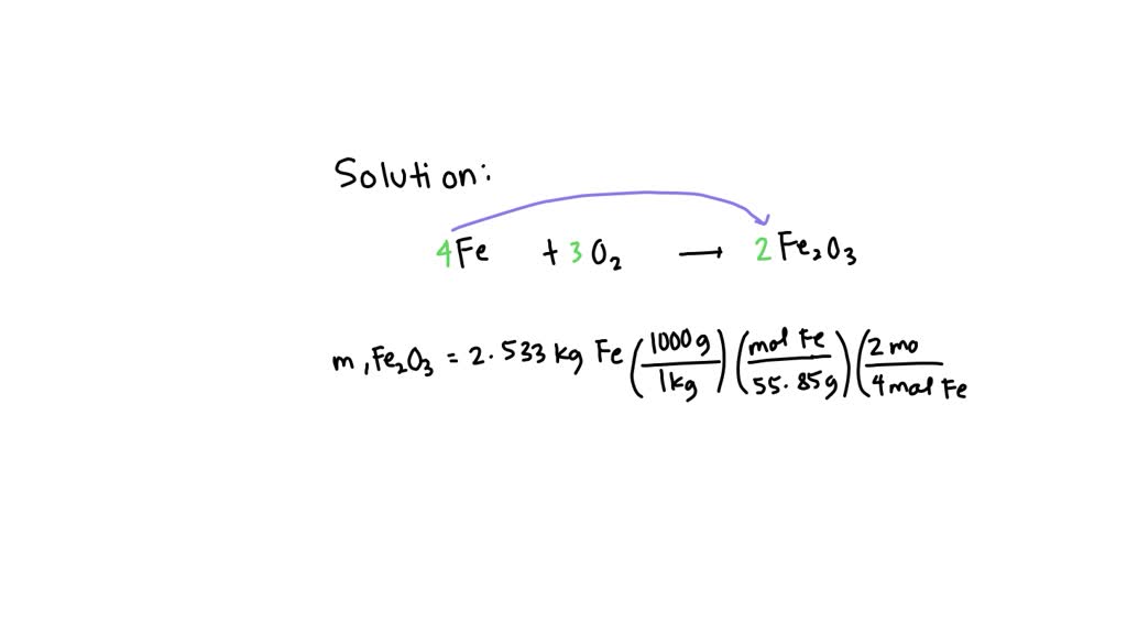 SOLVED If there is 2.533 kg of iron (Fe) in a bike, how many grams of