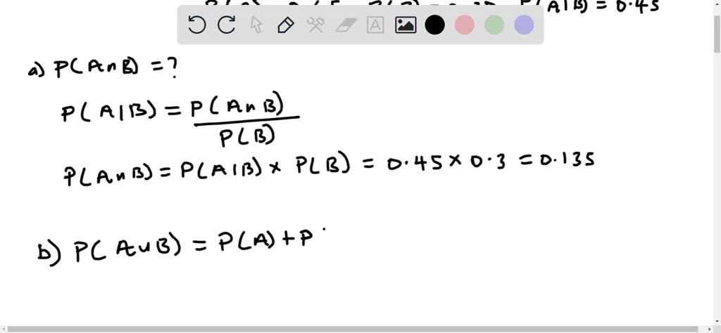 SOLVED: Let A and B be mutually exclusive with P(A) = 0.25 and P(B) = 0 ...