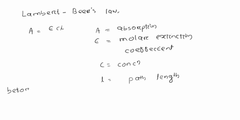 a-spectrophotometer-was-used-to-measure-the-absorbance-of-an-organic-dye-a-530-nmwhen-the-concentration-of-the-dye-was-22um-it-had-an-absorbance-reading-of-085after-the-dye-was-exposed-to-uv-99405