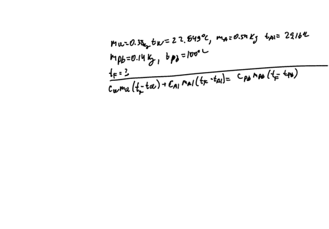 combination-of-038-kg-of-water-at-22649c-054-kg-of-aluminum-at-2916c-and-014-kg-of-lead-at-100-is-mixed-in-an-insulated-container-and-allowed-to-come-to-thermal-equilibrium-ignore-any-energy-91615