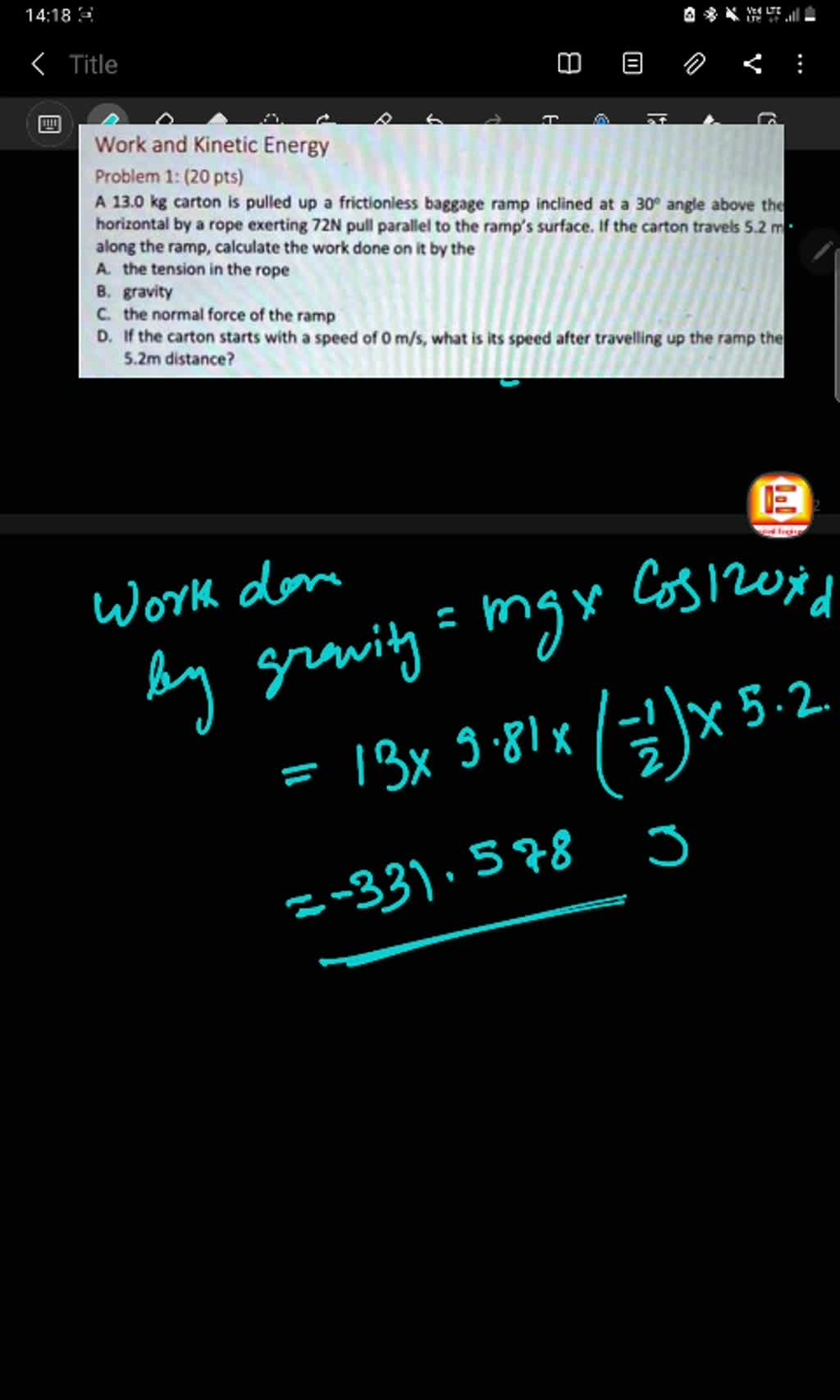 SOLVED WORK + ENERGY CONCEPTUAL QUESTIONS. 15) A satellite is in a