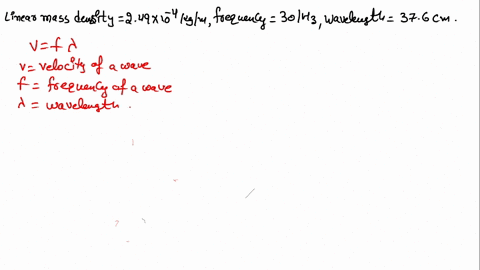 the-linear-density-of-the-a-string-on-a-violin-is-249-10-4-kgm-a-wave-on-the-string-has-a-frequency-of-301-hz-and-a-wavelength-of-376-cm-what-is-the-tension-in-the-string-12175