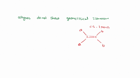 why-do-alkynes-not-show-geometrical-isomerism-and-what-is-the-general-formal-for-alkyned-58027