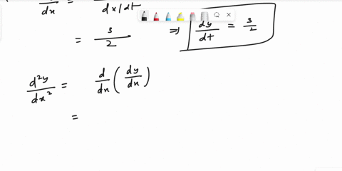 find-dydx-and-d2ydx2-and-find-the-slope-and-concavity-if-possible-at-the-given-value-of-the-parameter-if-an-answer-does-not-exist-enter-dne-parametric-equations-point-x-2t-y-3t-9-t-4-dy-dx-d-82345