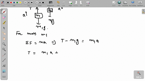 in-the-above-diagram-two-masses-m1-4000-g-and-m2-6000-g-are-connected-with-a-light-string-which-goes-over-a-frictionless-pulley-of-negligible-mass-the-system-of-two-masses-is-released-from-r-39686