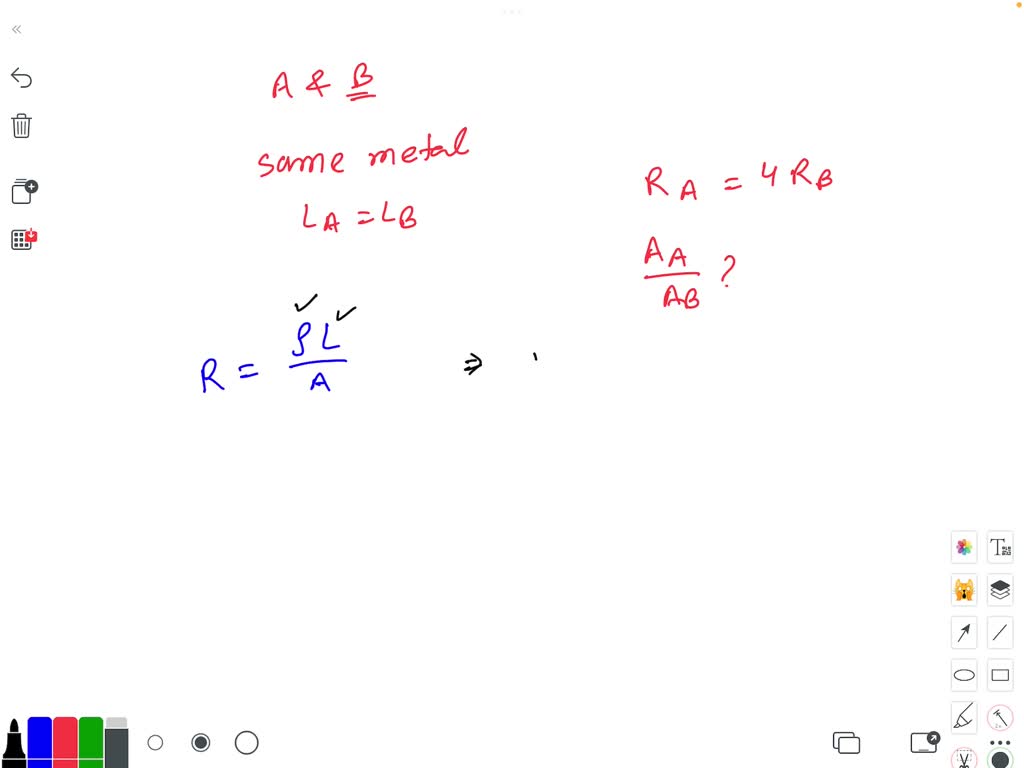 SOLVED: Two Wires A And B With Circular Sections Are Made Of The Same ...