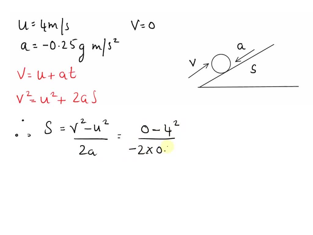 SOLVED A girl rolls ball up an incline 10 points and allows it to
