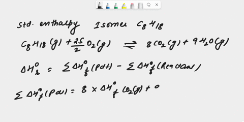 for-a-particular-isomer-of-c8h18-the-combustion-reaction-produces-51041-kj-of-heat-per-mole-of-c8h18g-consumed-under-standard-conditions-c8h18g252o2g8co2g9h2oghrxn51041-kjmol-what-is-the-sta-00333