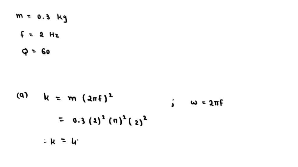 SOLVED: a 0.3 kilogram mass is attached to a spring and oscillator at ...