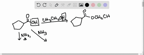 draw-the-product-of-the-reaction-of-cyclopentane-carboxylic-acid-with-the-three-different-reagents-listed-if-the-product-is-pair-ol-ions-draw-both-ions-reagent-product-oh-draw-product-with-c-02846