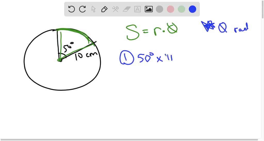 SOLVED: Find the length of an arc in a circle of radius 10 centimeters ...