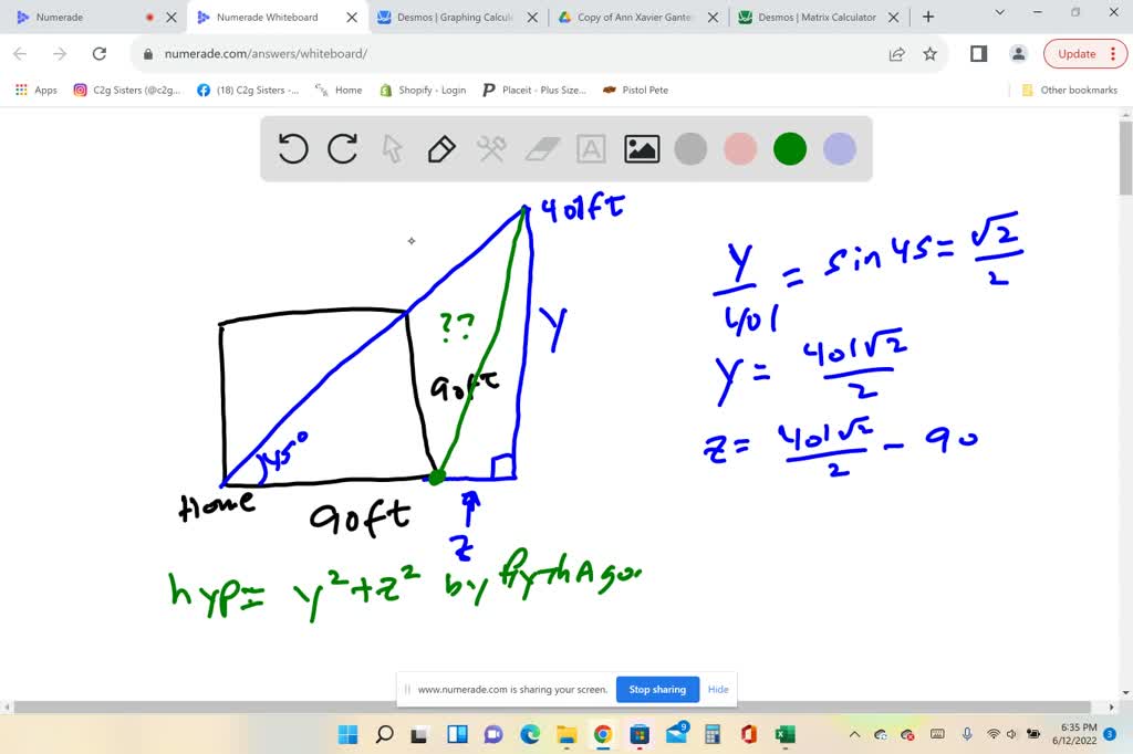 SOLVED 'QueSTION 19 Solve tto problem 400 eet baseball diamond dead