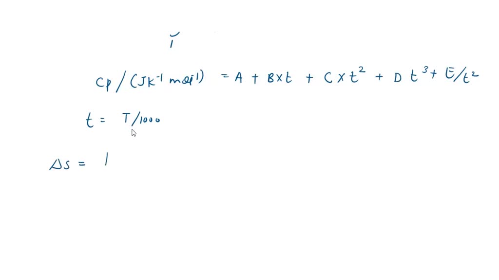 The Shomate equation for the constant pressure heat capacity of a ...